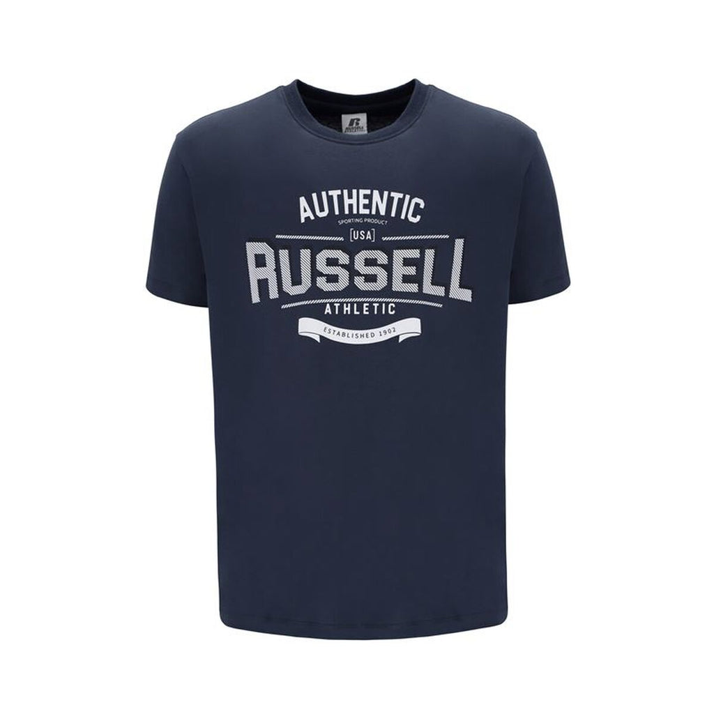 Herren Kurzarm T Shirt Russell Athletic Dunkelblau - Sport & Freizeit
