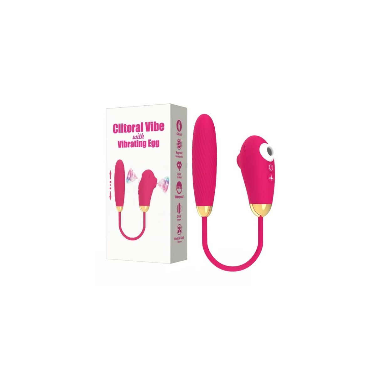 Dual Stimulationsvibrator VSCNOVELTY Rosa - AWK Flagship