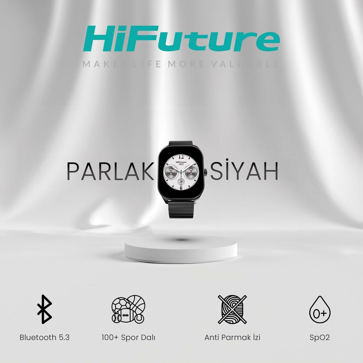 Smartwatch HiFuture FUTUREFIT APEX Schwarz 40 mm - AWK Flagship