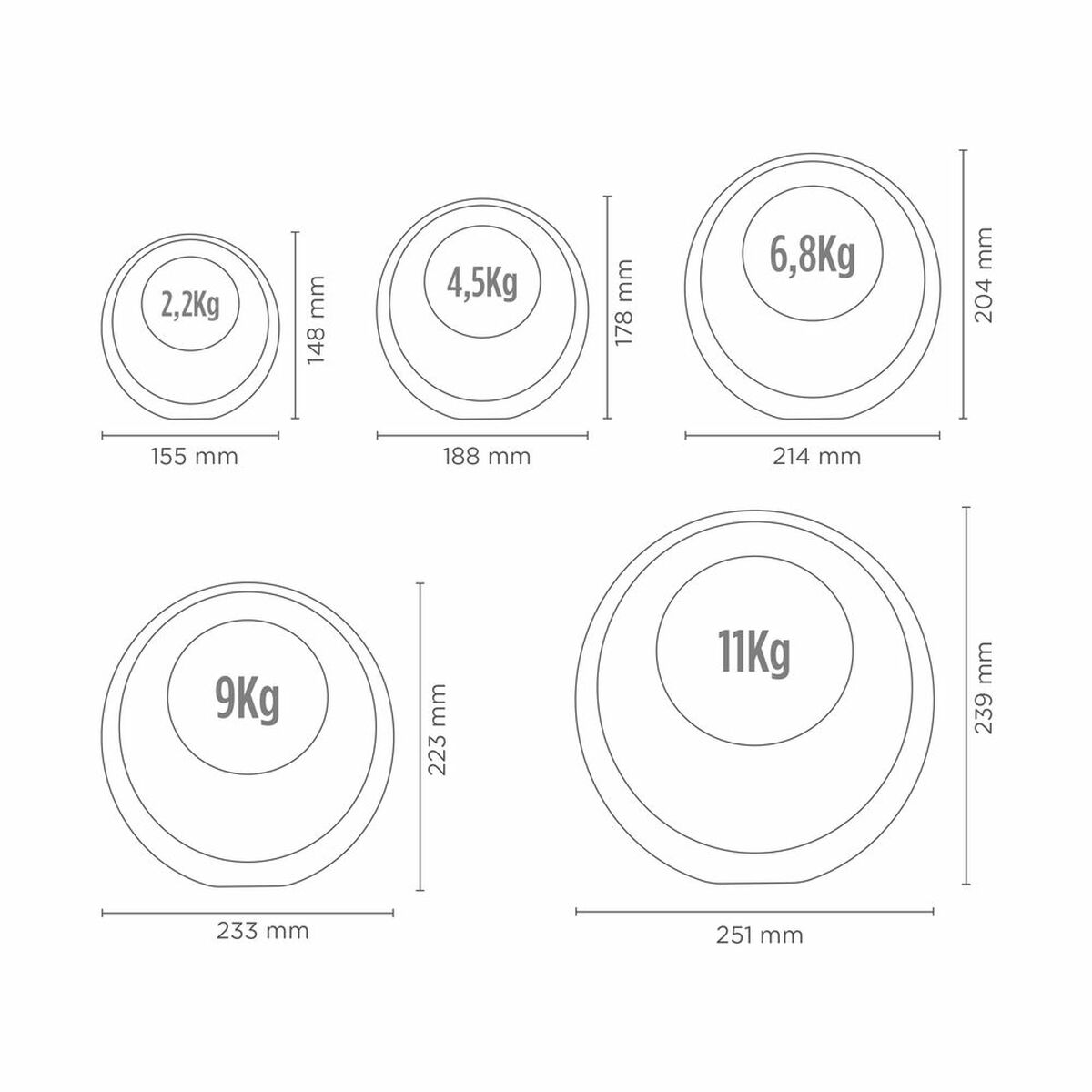 Kugelhantel Xiaomi FED 11 Kg - AWK Flagship