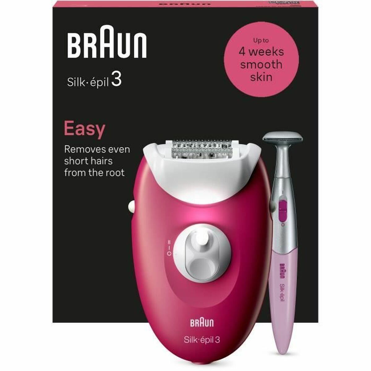 Braun 3-202 Pink Elektrischer Epilierer der Marke Braun - AWK Flagship