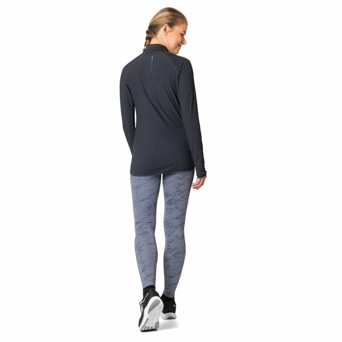 Unisex Langarm-T-Shirt Odlo 1/2 Zip Zeroweight Schwarz - AWK Flagship