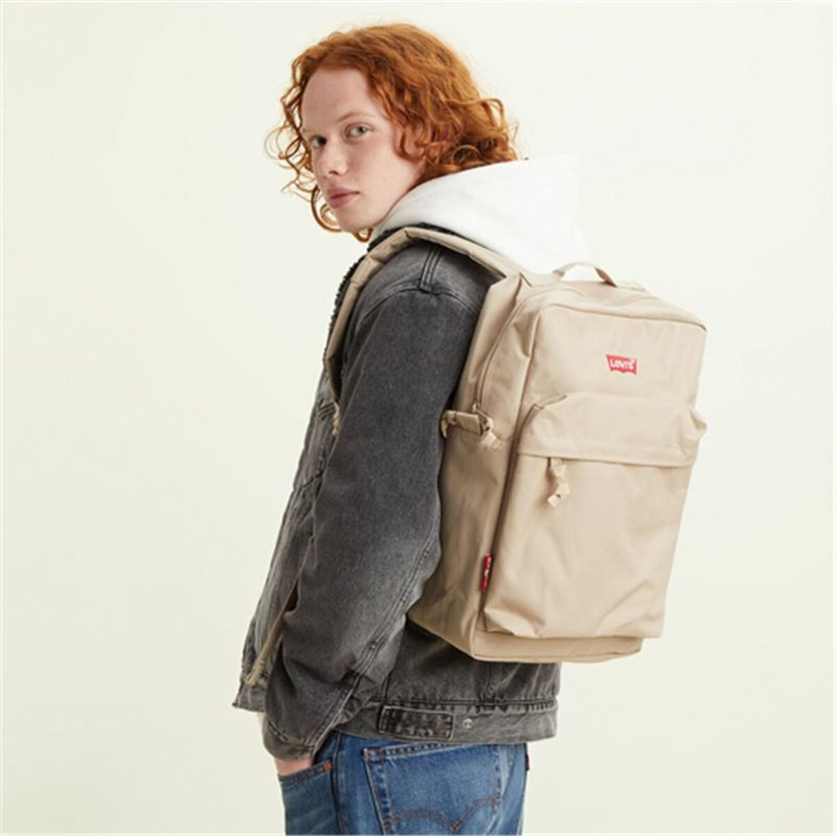 Lässiger Rucksack Levi's L-Pack Standard Beige - AWK Flagship