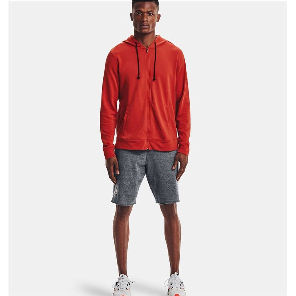 Herren Under Armour Rival Terry Jacke Rot - Sport & Freizeit