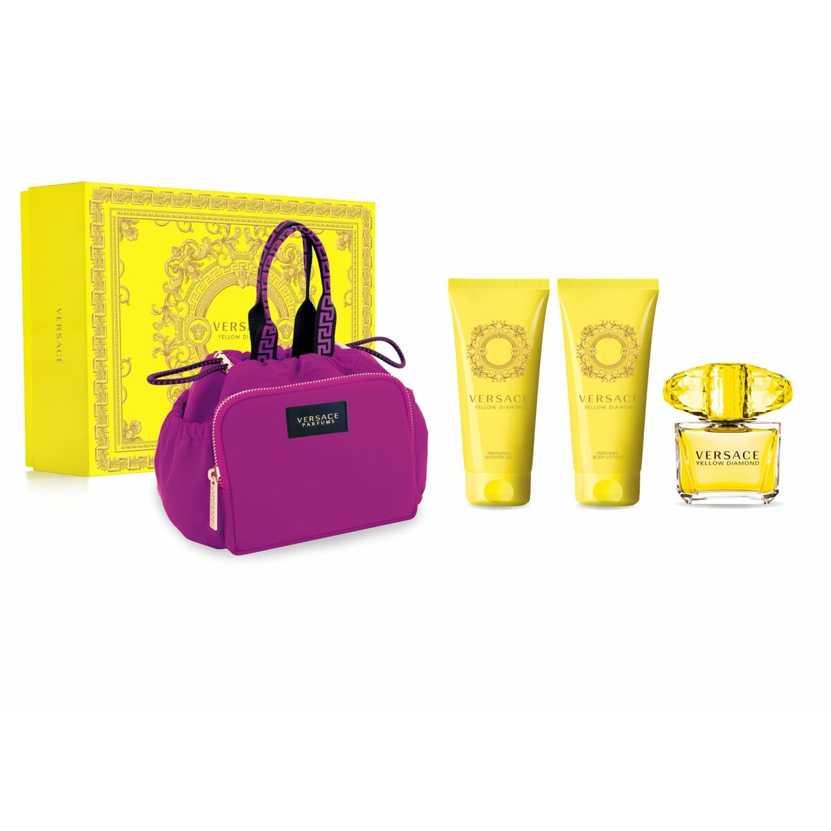 Set mit Damenparfüm Versace Yellow Diamond EDT 4 Stücke - AWK Flagship