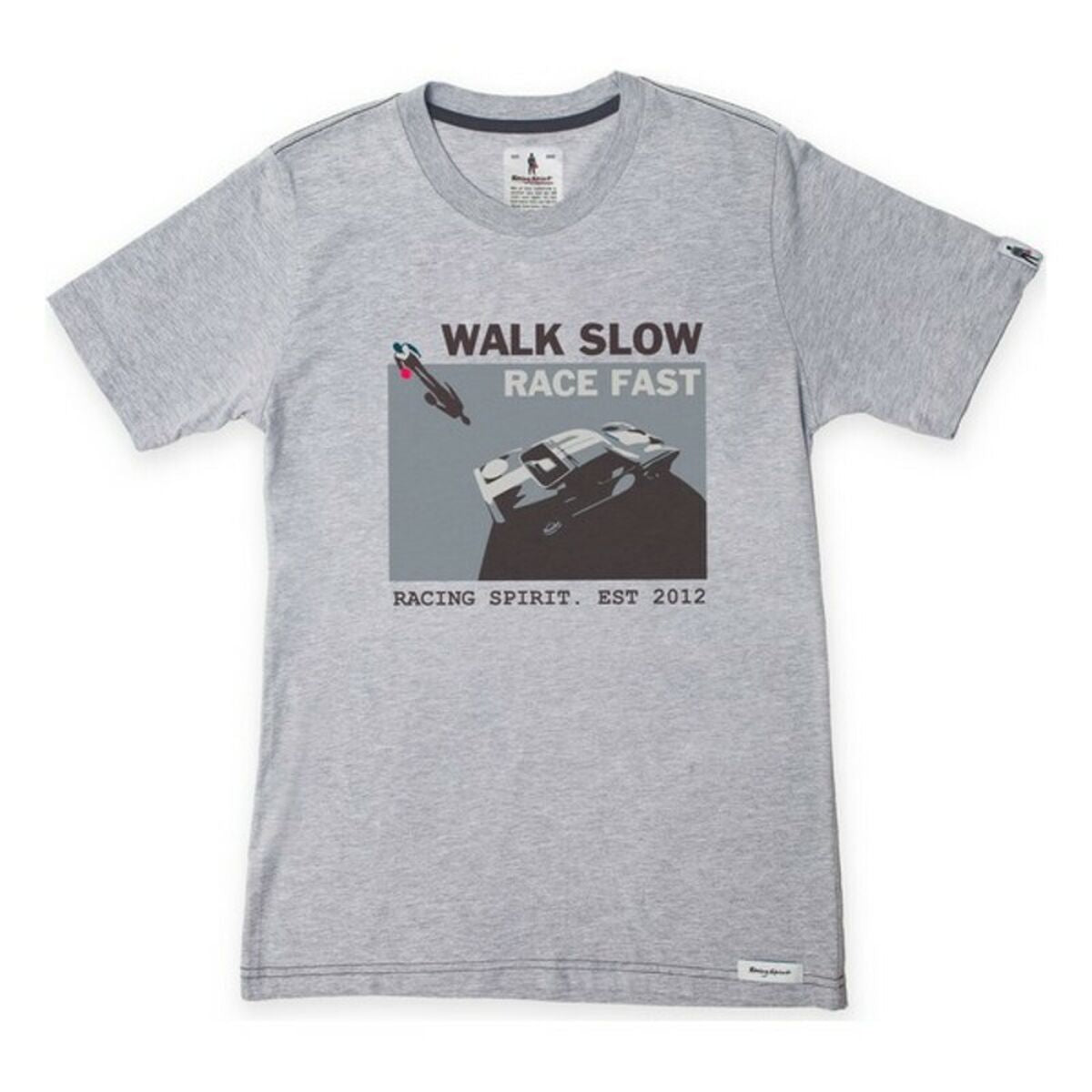 Herren Kurzarm-T-Shirt OMP Walk Slow Grau - AWK Flagship