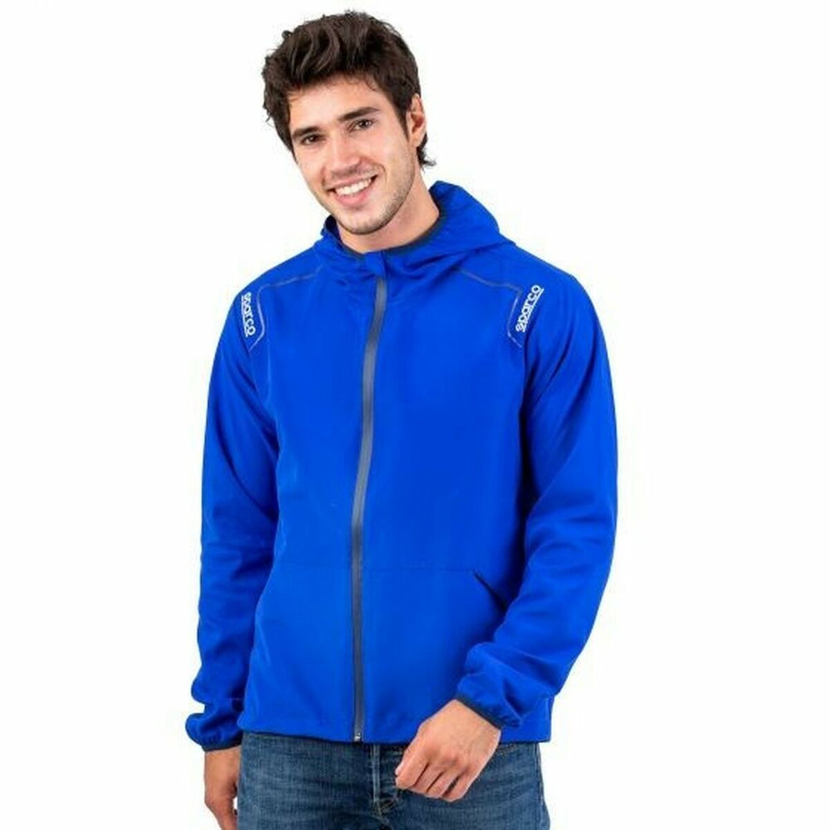 Sweater mit Kapuze Sparco NEW WIND STOPPER Blau Größe XXL - AWK Flagship