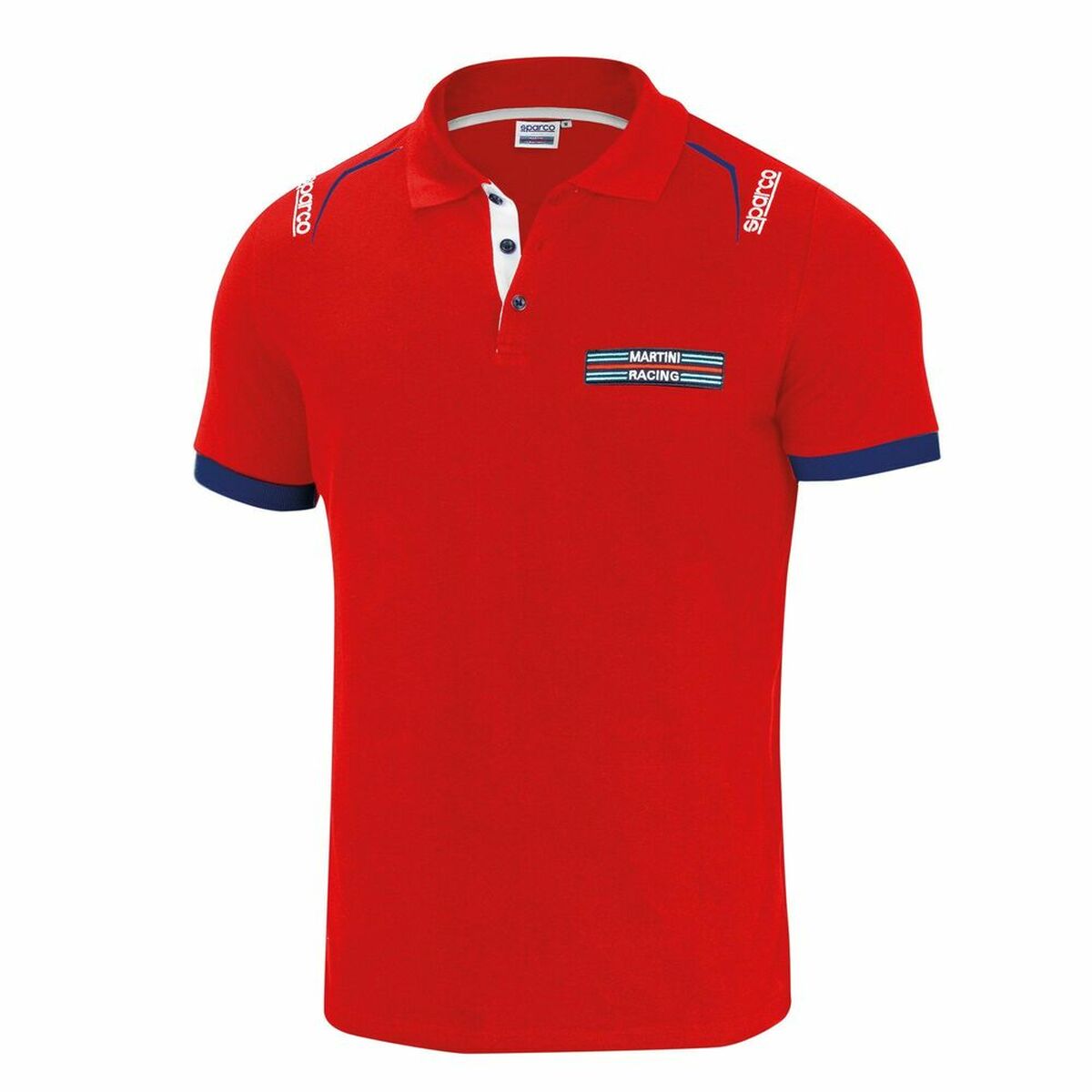 Herren Kurzarm-Poloshirt Sparco Martini Racing Rot (Größe M) - AWK Flagship