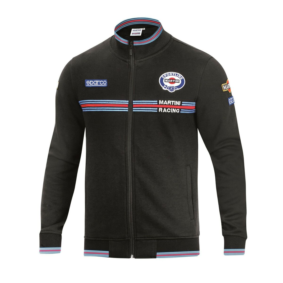 Herren Sweater mit Kapuze Sparco Martini Racing Schwarz - AWK Flagship