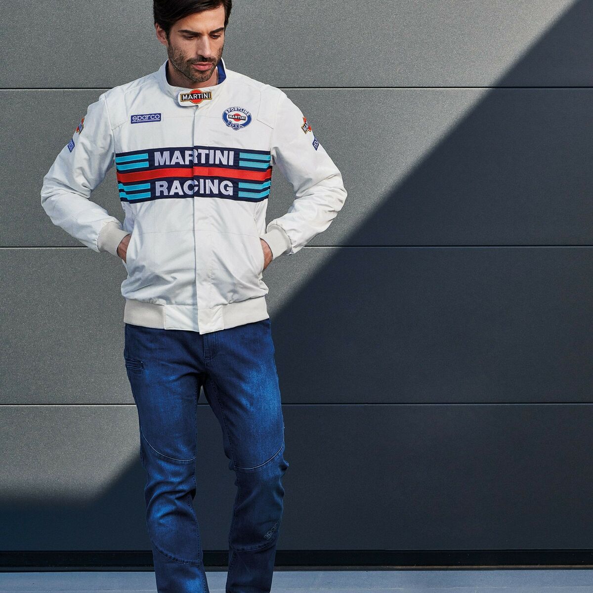 Sportjacke für Herren Sparco Martini Racing Weiß - AWK Flagship