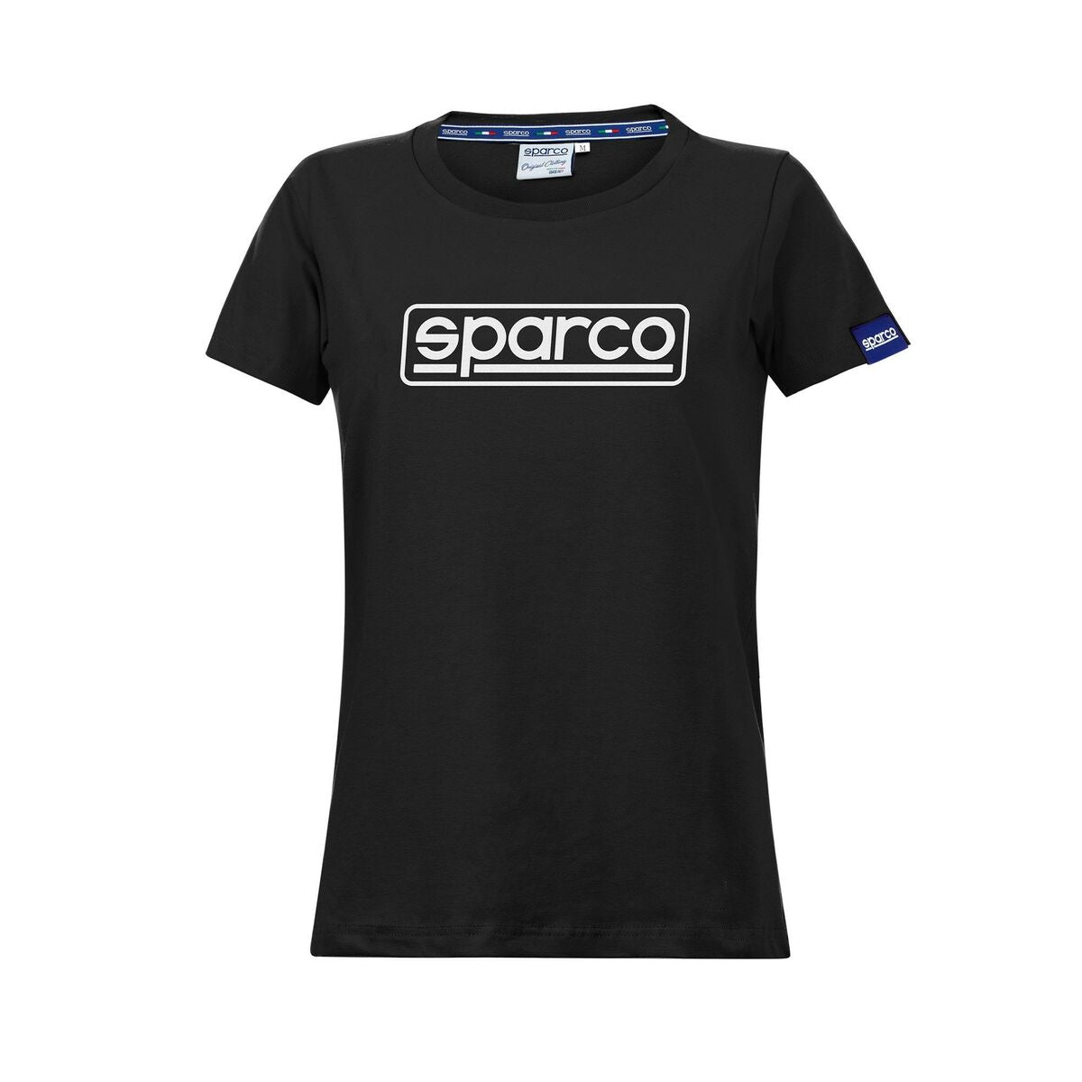 Damen Kurzarm-T-Shirt Sparco LADY FRAME Schwarz (S) - AWK Flagship