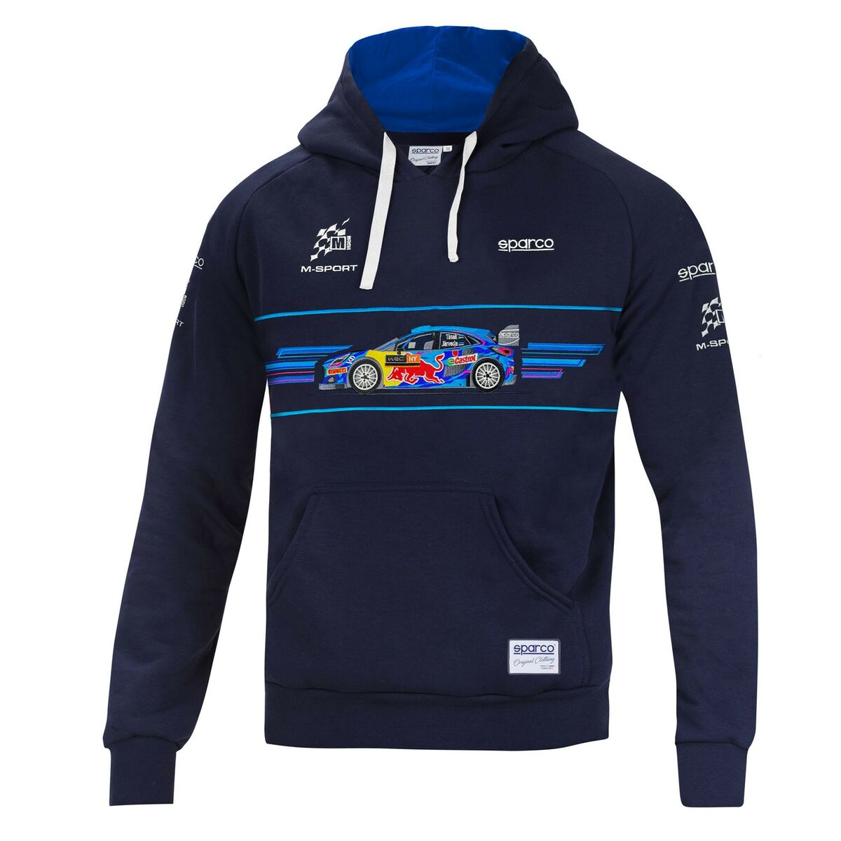 Herren Sweater mit Kapuze Sparco M-SPORT RALLY Dunkelblau - AWK Flagship