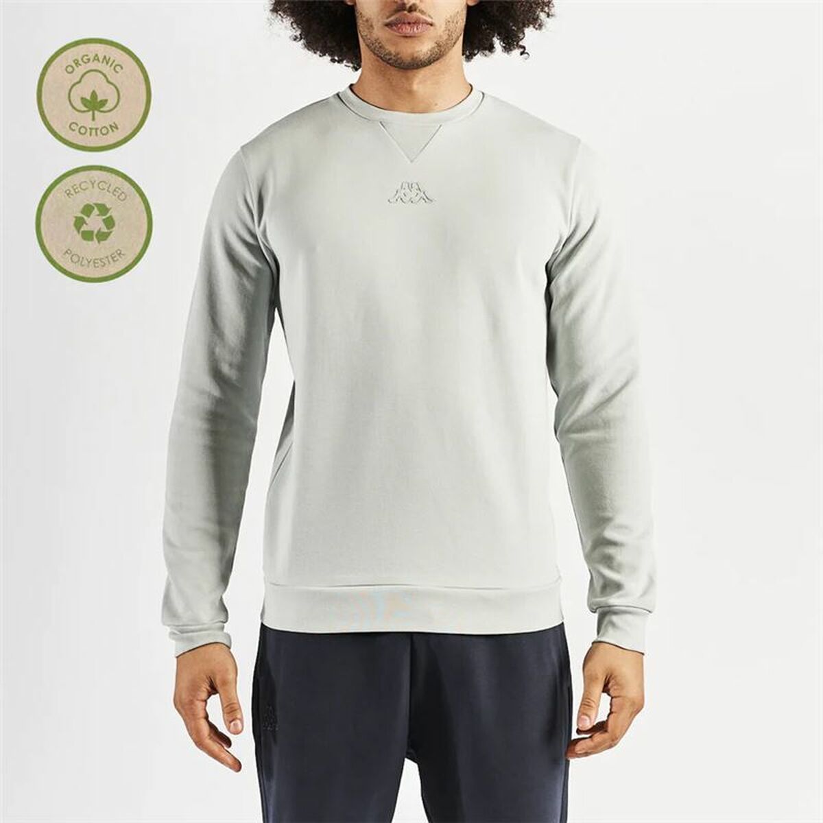 Herren Sweater ohne Kapuze Kappa Grau - AWK Flagship