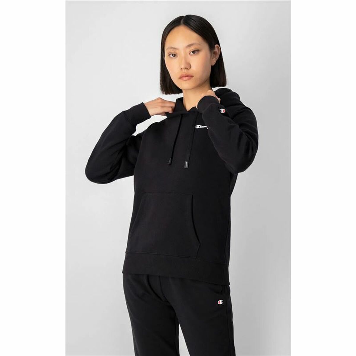 Damen Sweater mit Kapuze Champion Schwarz - AWK Flagship