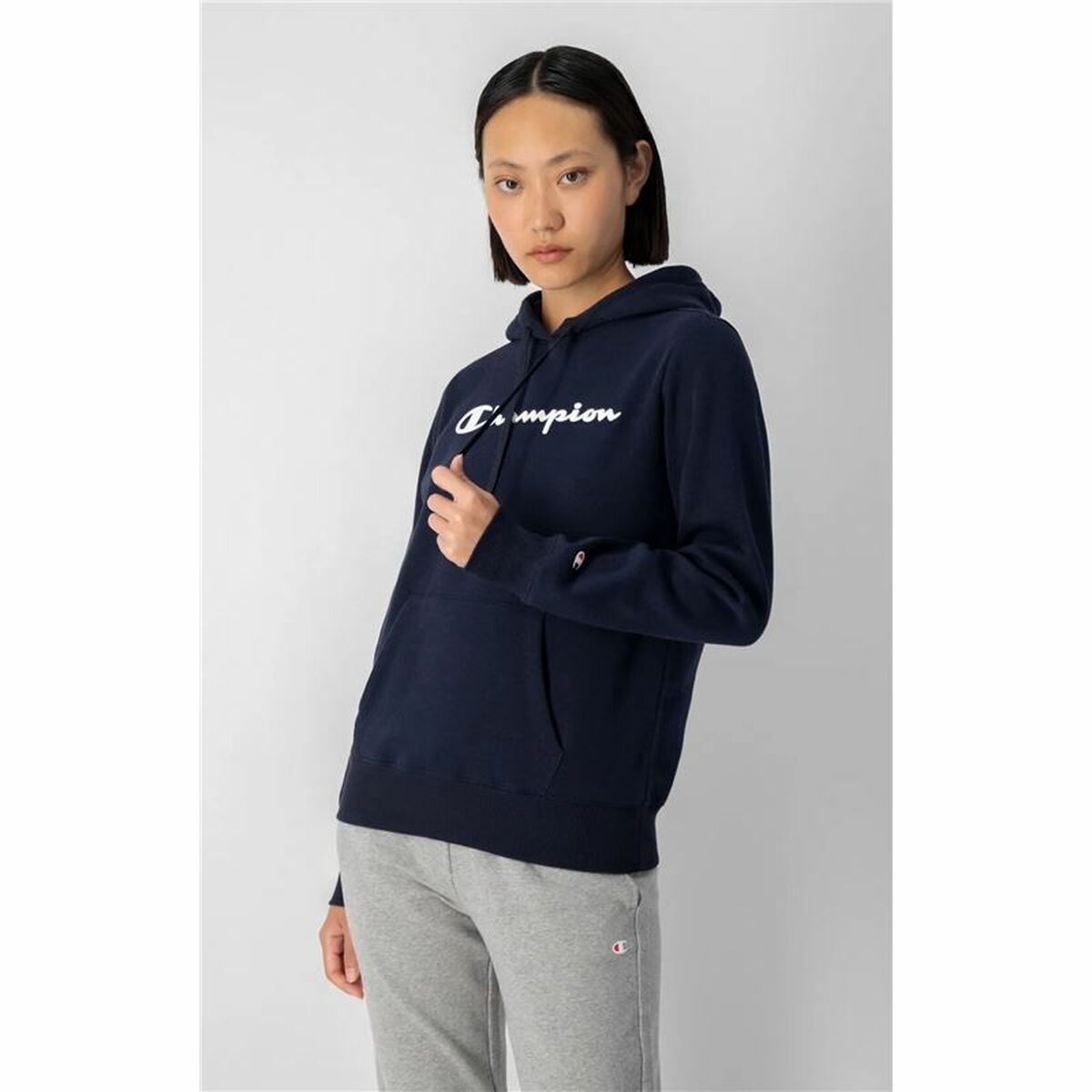 Damen Sweater mit Kapuze Champion Navy Marineblau - AWK Flagship