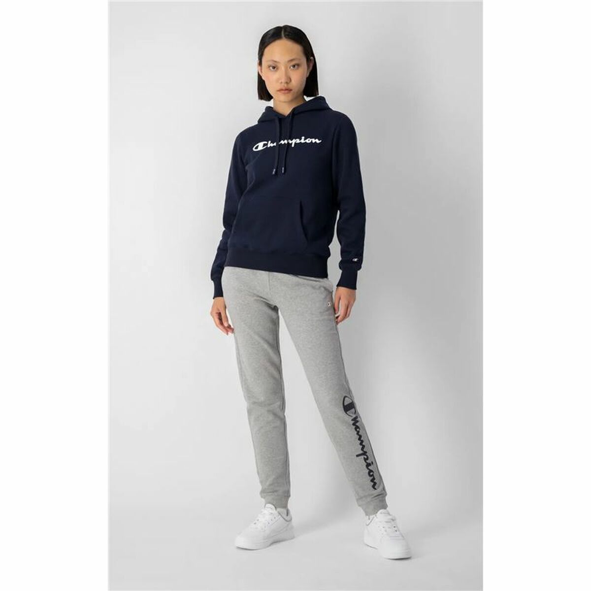 Damen Sweater mit Kapuze Champion Navy Marineblau - AWK Flagship