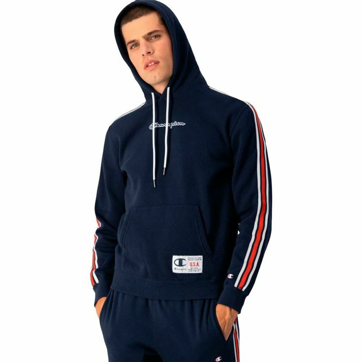 Herren Sweater mit Kapuze Champion Marineblau - AWK Flagship