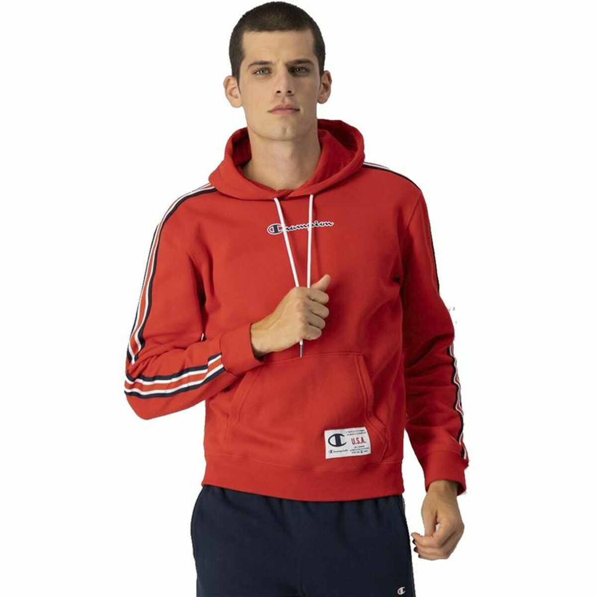 Herren Sweater mit Kapuze Champion Sport Tech Rot - AWK Flagship