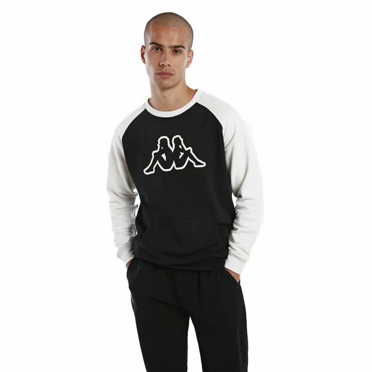 Herren Sweater ohne Kapuze Kappa Zaimali Schwarz - AWK Flagship