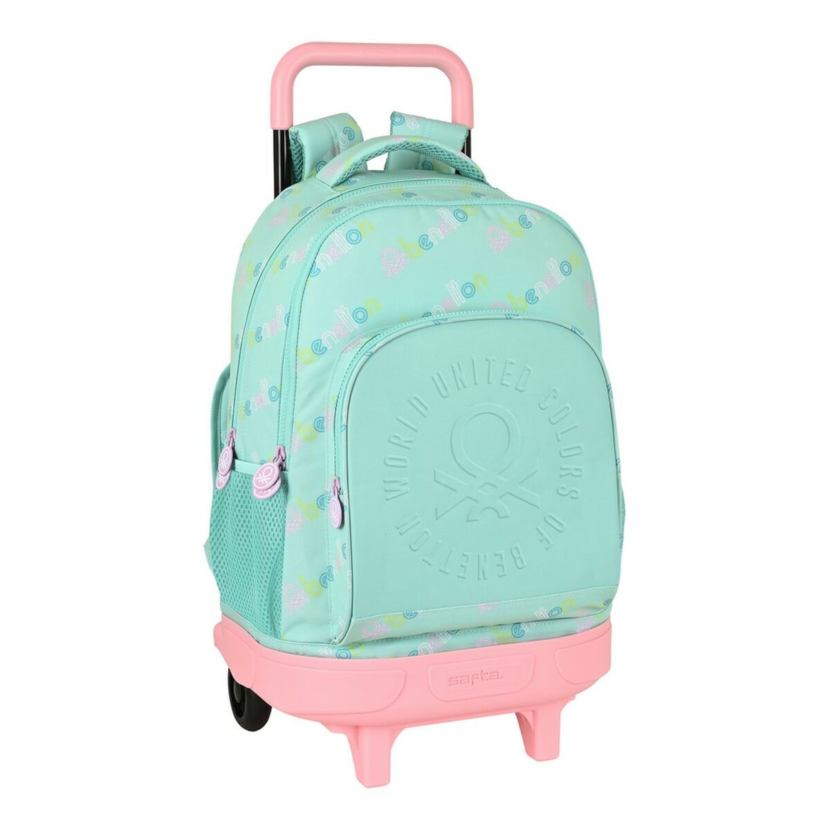 Schulrucksack mit Rädern Benetton World Minze (33 x 45 x 22 cm) - AWK Flagship