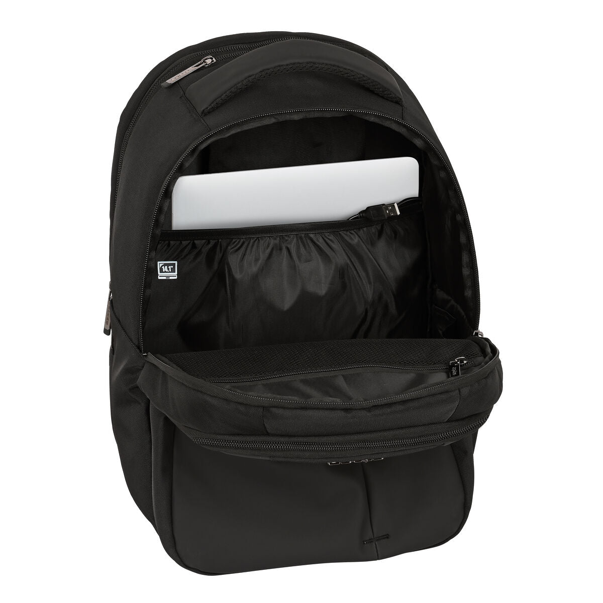 Laptop- und Tablet-Rucksack mit USB-Anschluss Safta Business Schwarz (31 x 45 x 23 cm) - AWK Flagship