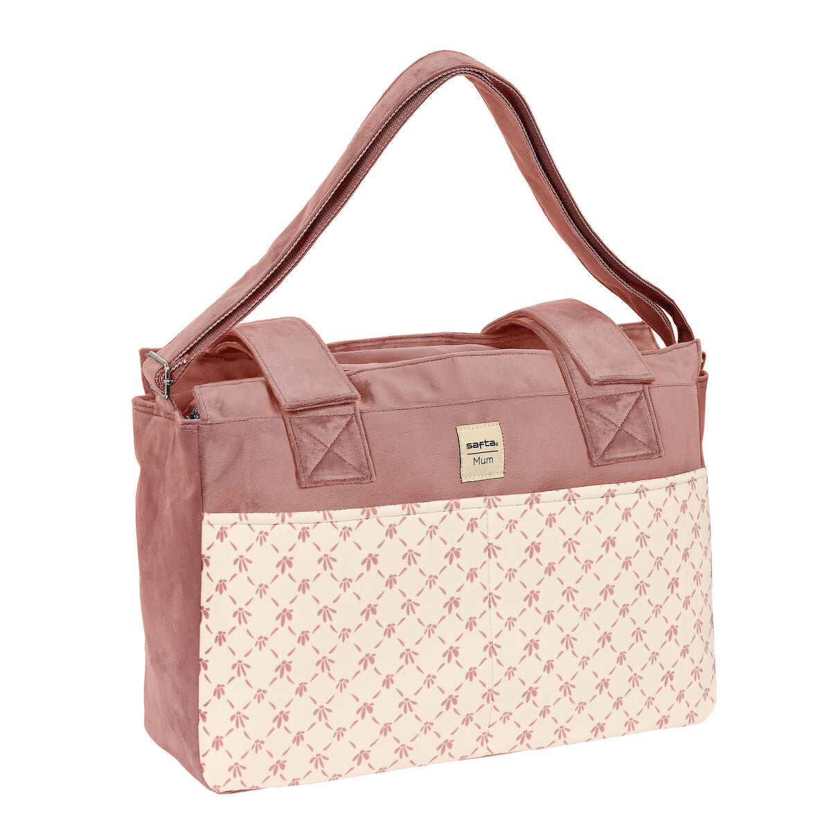 Wickeltasche Safta Marsala Rosa (46 x 26 x 15 cm) - AWK Flagship