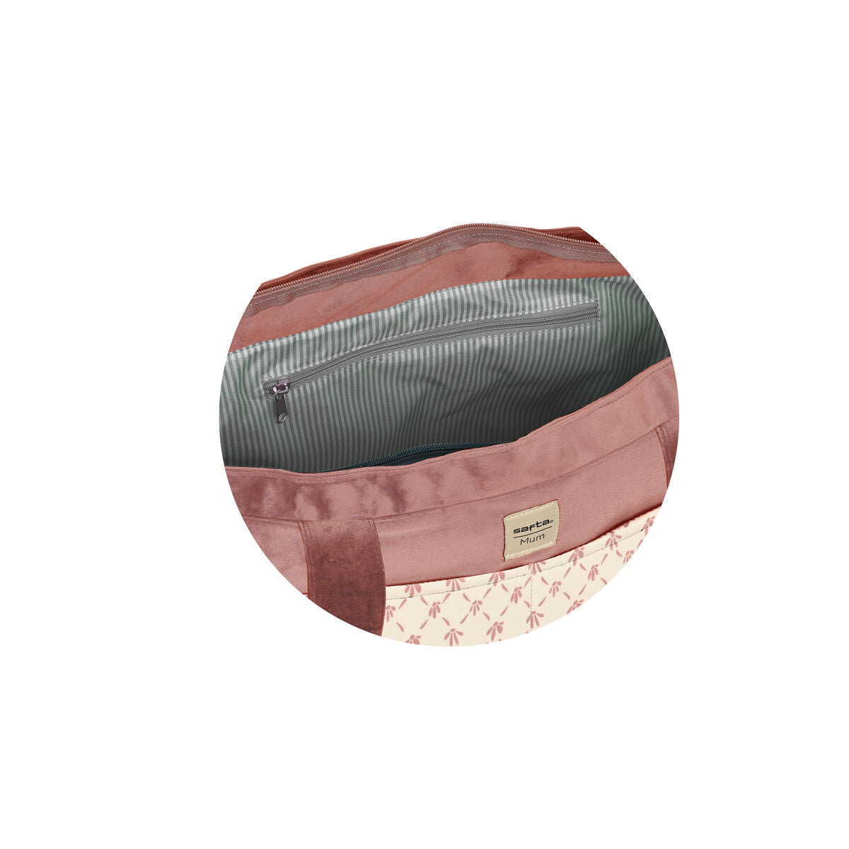 Wickeltasche Safta Marsala Rosa (46 x 26 x 15 cm) - AWK Flagship