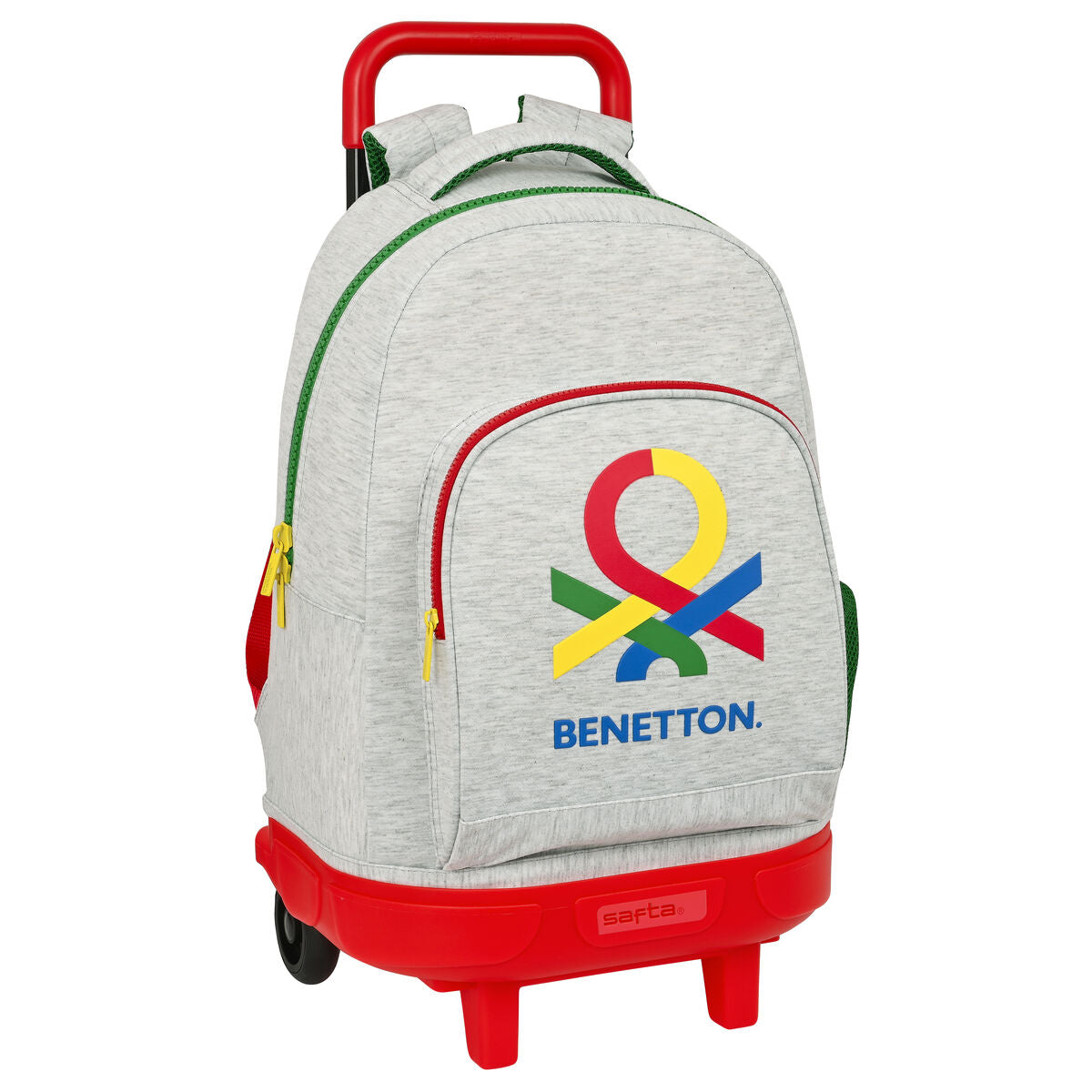 Schulrucksack mit Rädern Benetton Pop Grau (33 x 45 x 22 cm) - AWK Flagship