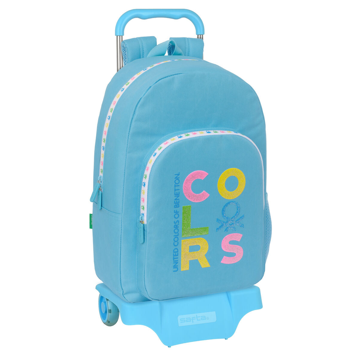 Schulrucksack mit Rädern Benetton Spring Himmelsblau 30 x 46 x 14 cm - AWK Flagship