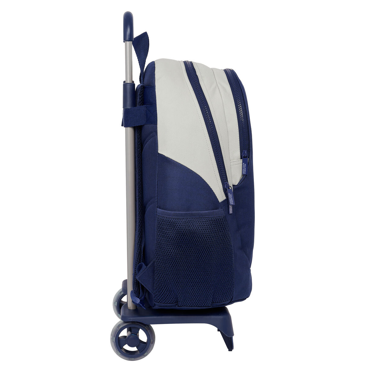 Schulrucksack mit Rädern Benetton Varsity Grau Marineblau 32 x 44 x 16 cm - AWK Flagship