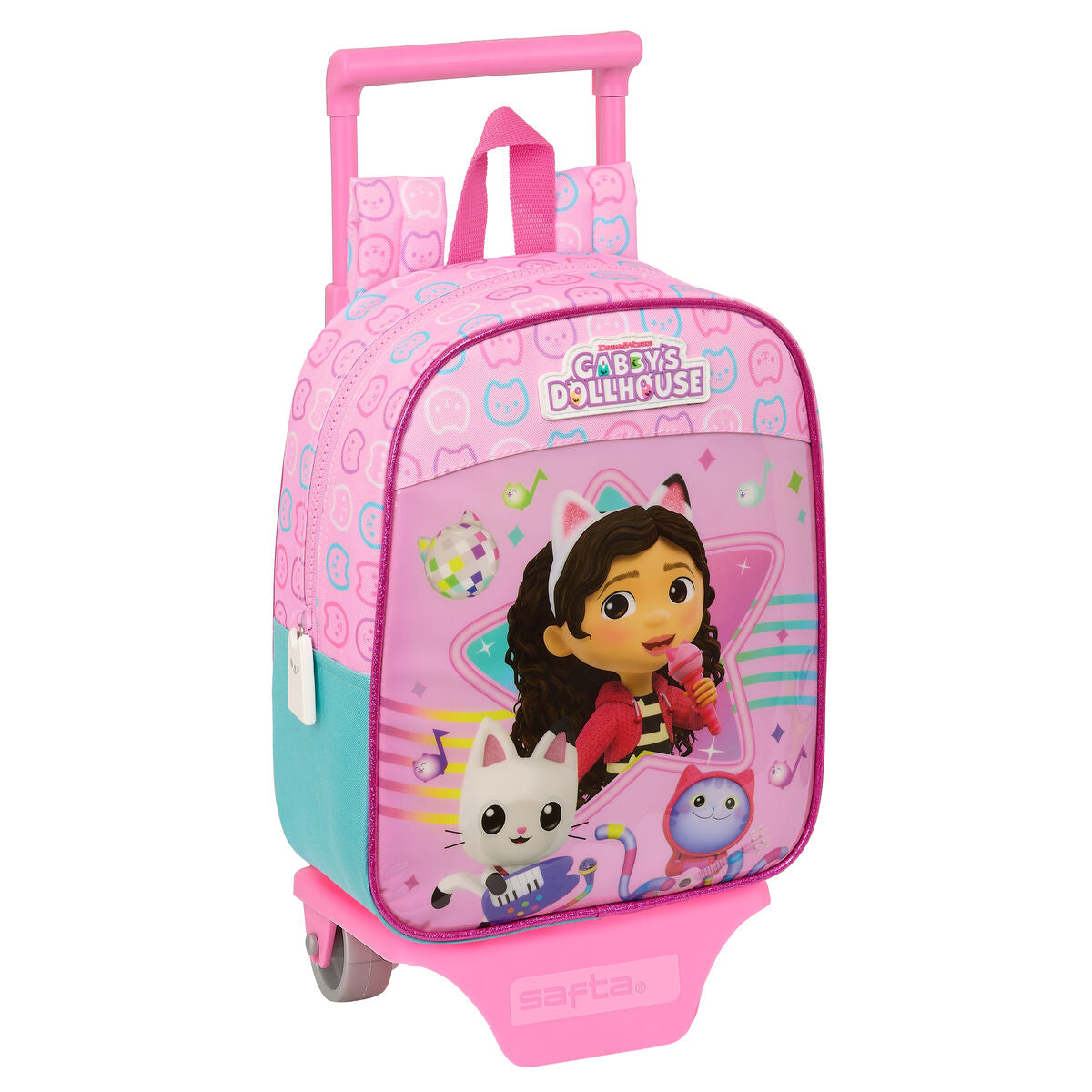 Schulrucksack mit Rädern Gabby's Dollhouse Party Rosa 22 x 27 x 10 cm - AWK Flagship