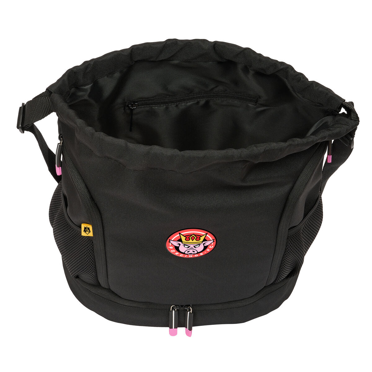 Rucksacktasche mit Bändern Kings League Porcinos Schwarz 35 x 40 x 1 cm - AWK Flagship