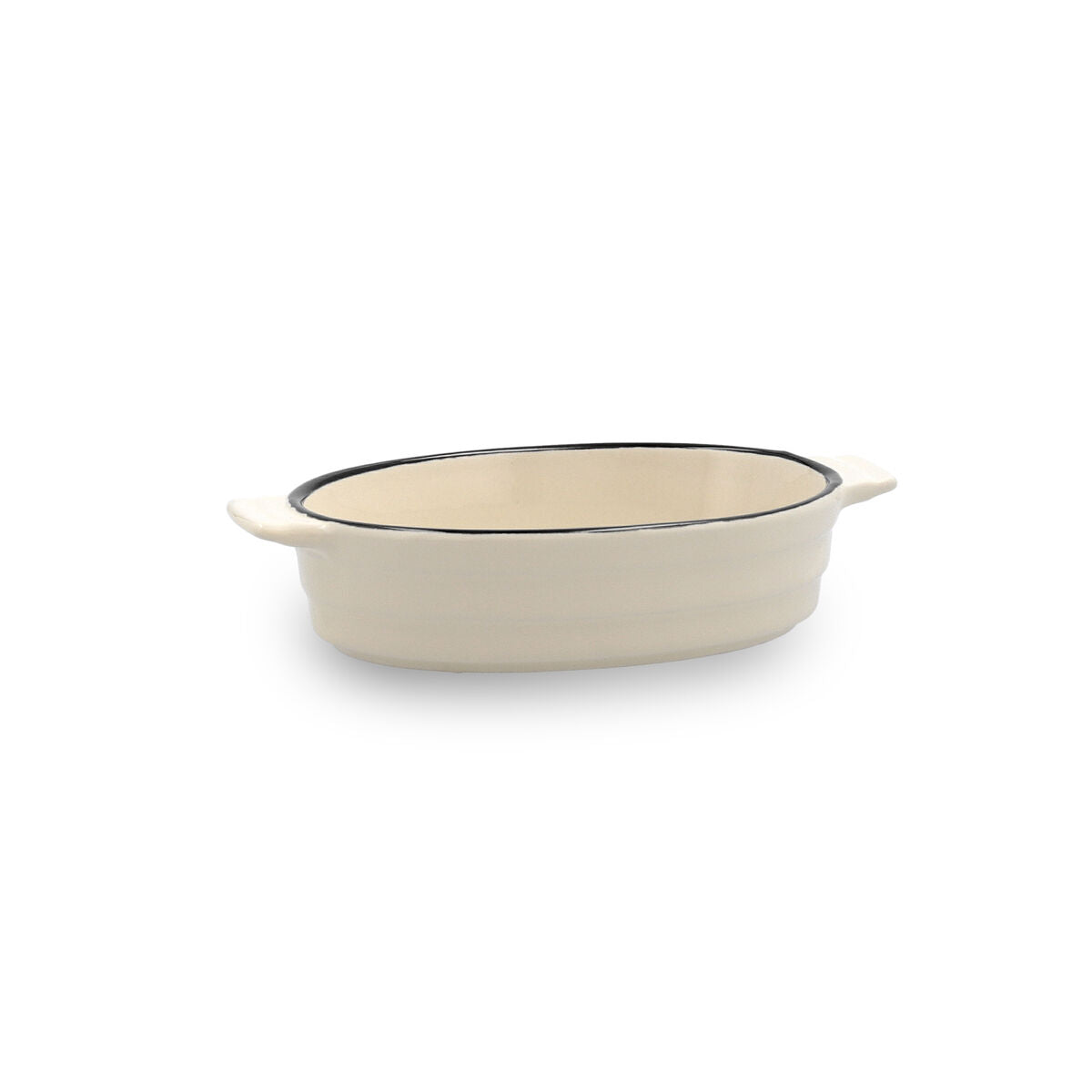 Kochtopf Quid Cocco Oval aus Keramik Weiß (18 x 11 x 4 cm) (Pack 12x) - AWK Flagship
