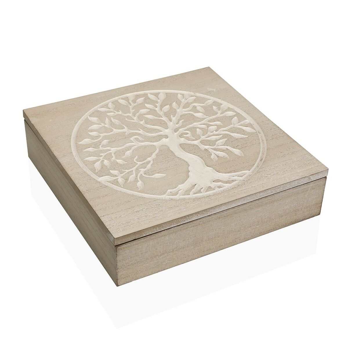 Dekorative Box Versa Baum Holz 24 x 6 x 24 cm - AWK Flagship