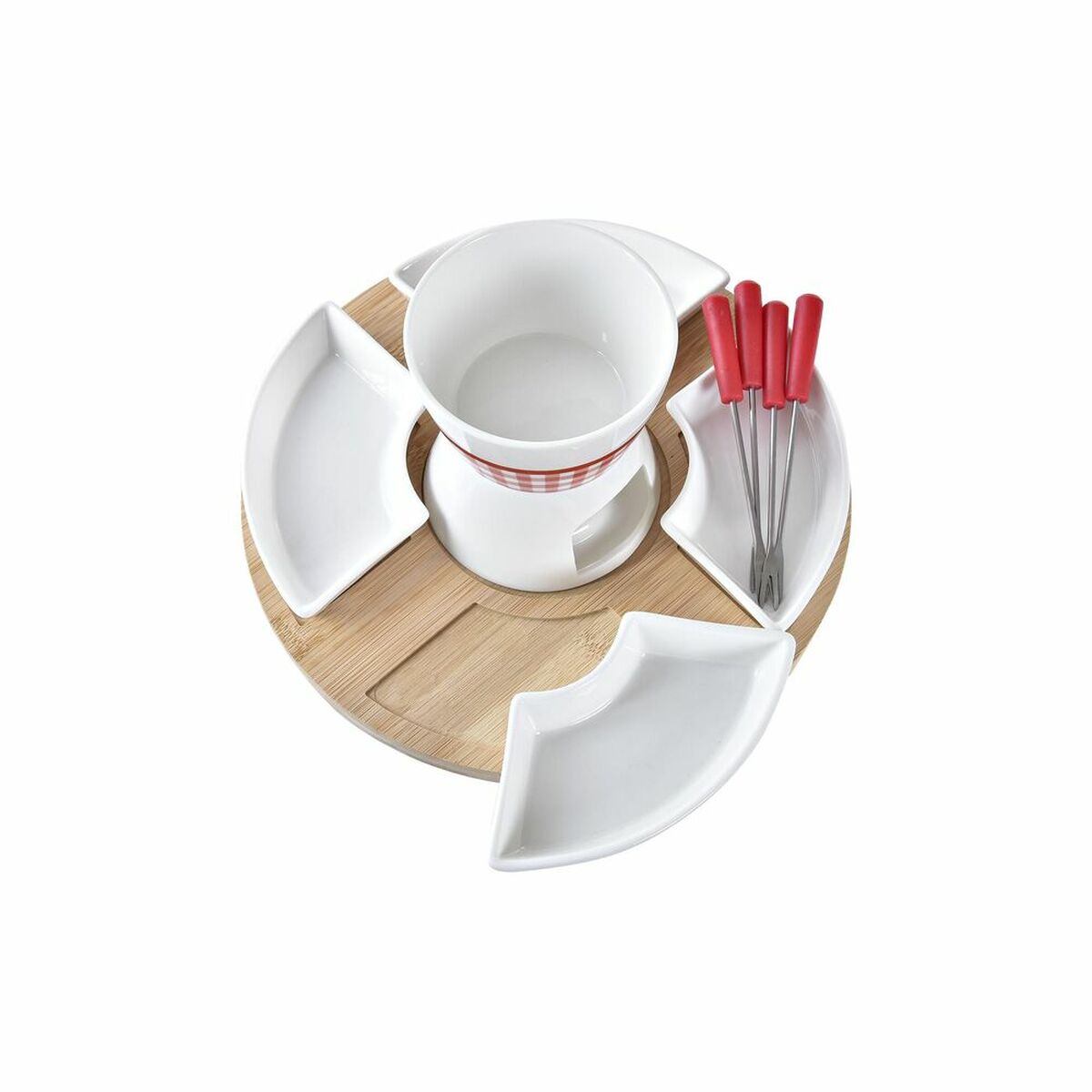 Fondue Set DKD Home Decor Rot 26,5 x 26,5 x 1,5 cm (10 pcs) - AWK Flagship