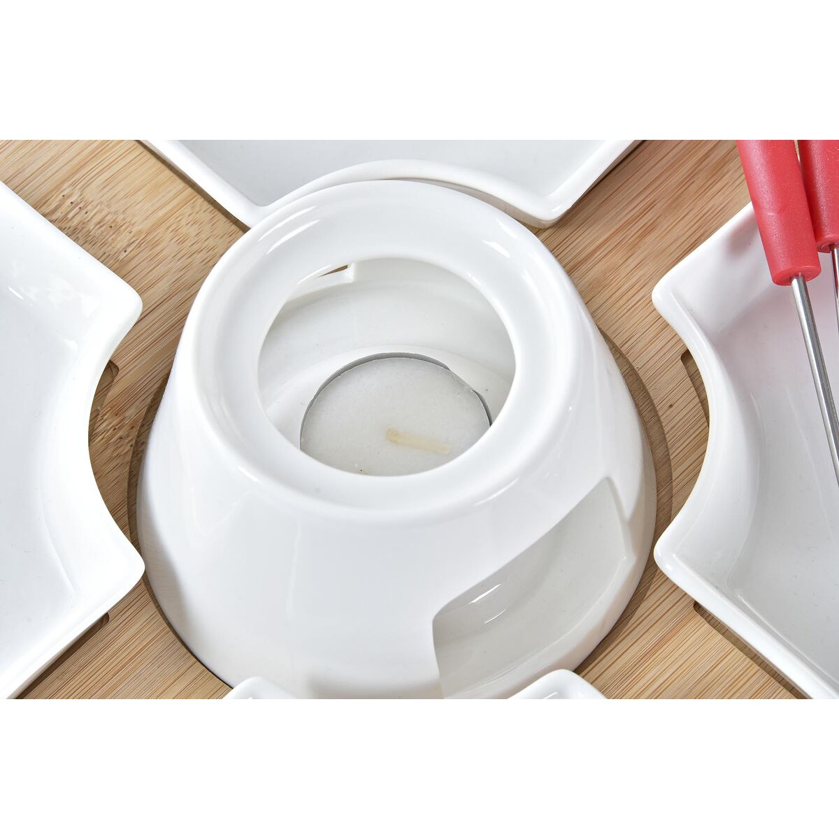 Fondue Set DKD Home Decor Rot 26,5 x 26,5 x 1,5 cm (10 pcs) - AWK Flagship