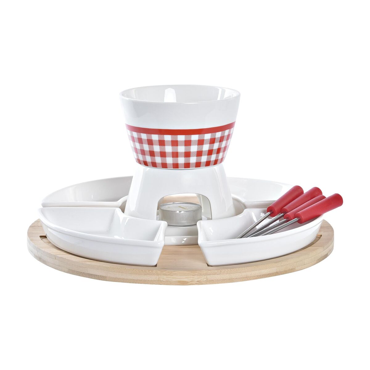 Fondue Set DKD Home Decor Rot 26,5 x 26,5 x 1,5 cm (10 pcs) - AWK Flagship