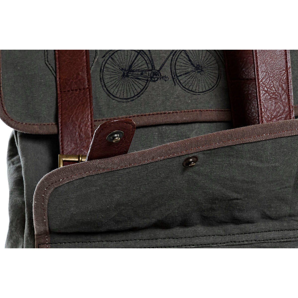 Lässiger Rucksack DKD Home Decor Canvas Fahrrad Grau Braun (33 x 12 x 47 cm) - AWK Flagship