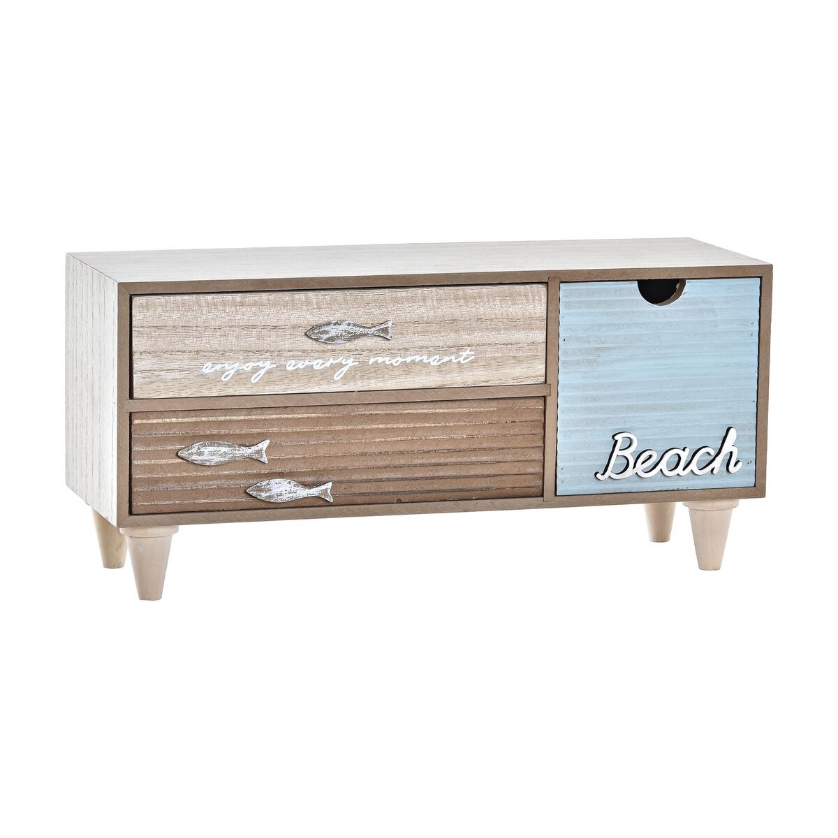 Box-Schmuckkästchen DKD Home Decor Braun türkis Holz 34 x 13 x 16 cm - AWK Flagship