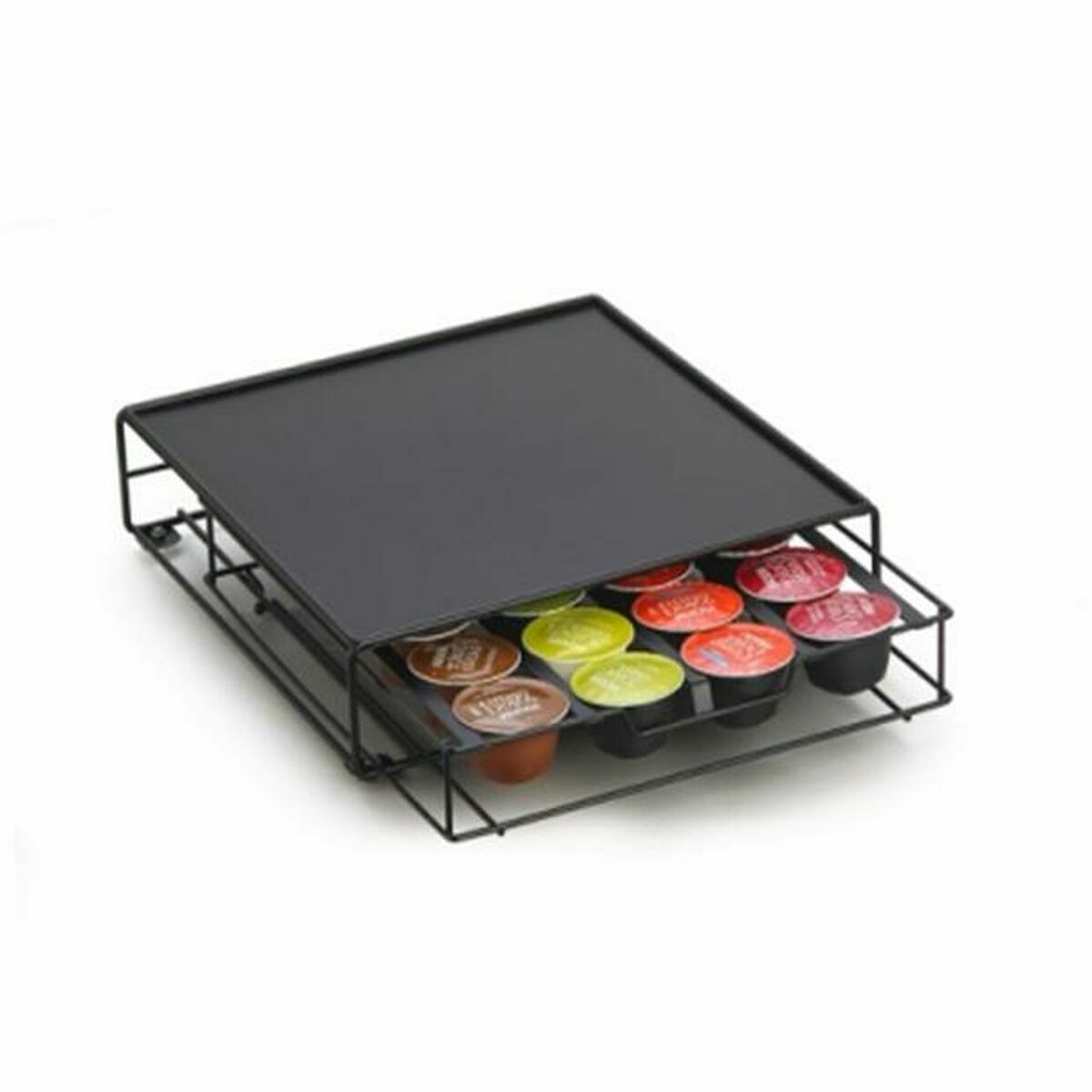 Organizer für Kaffeekapseln DKD Home Decor 28,7 x 32 x 7 cm Schwarz Metall - AWK Flagship