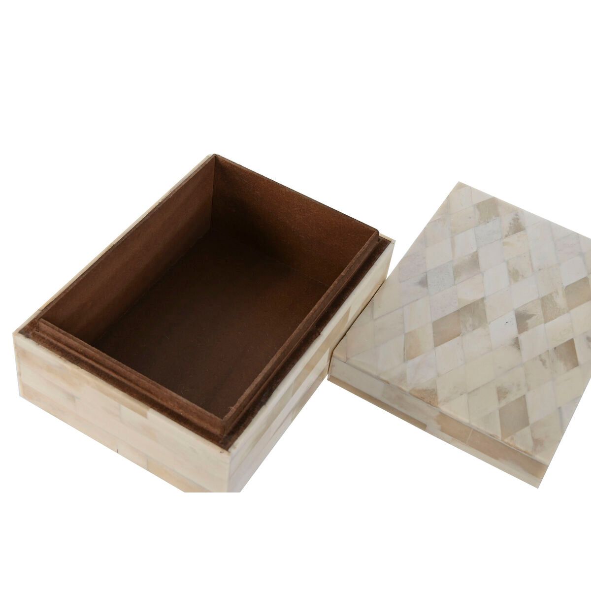 Box-Schmuckkästchen Home ESPRIT Knochen Mango-Holz 18 x 13 x 7,7 cm (2 Stücke) - AWK Flagship