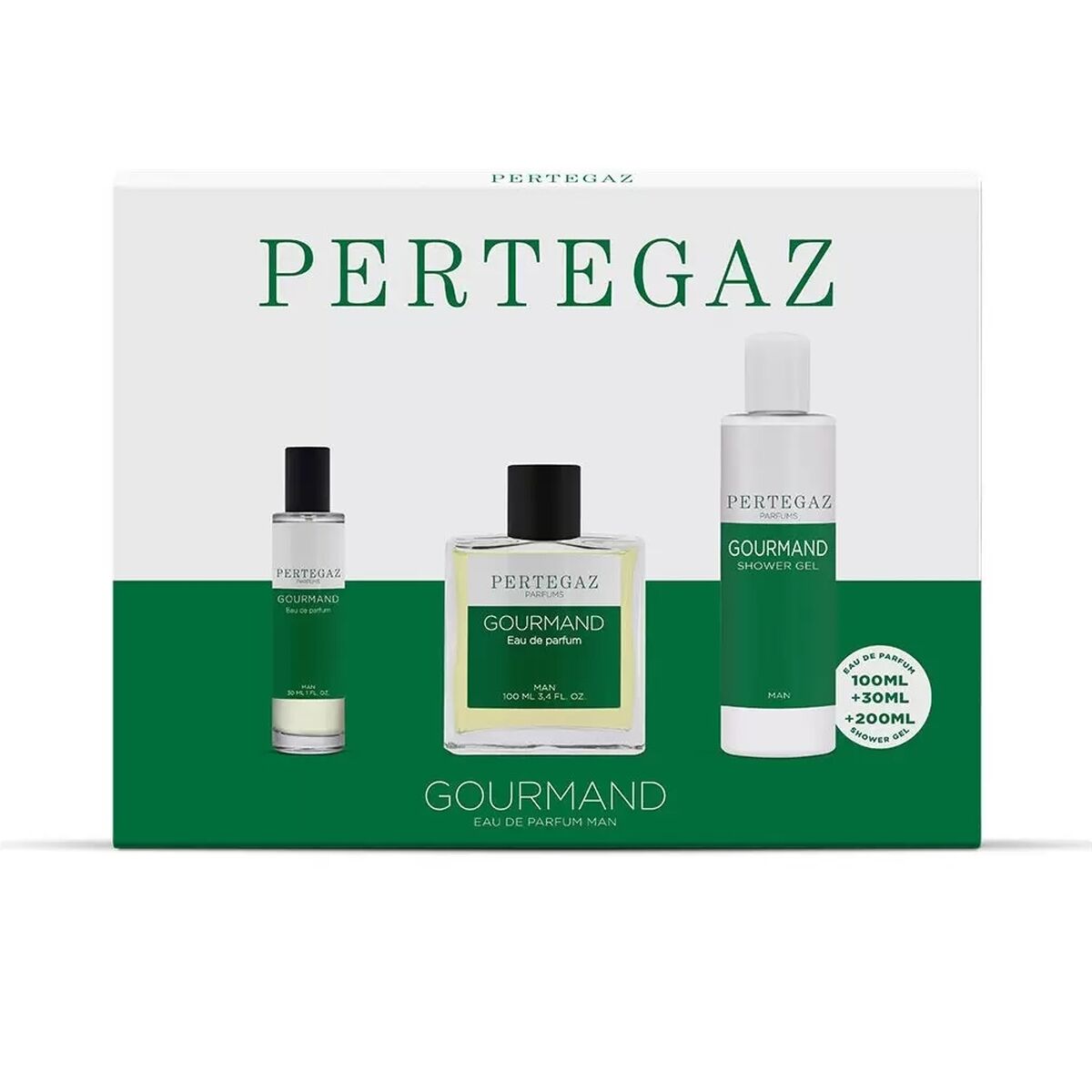 Set mit Herrenparfüm Pertegaz Gourmand EDP 3 Stücke - AWK Flagship