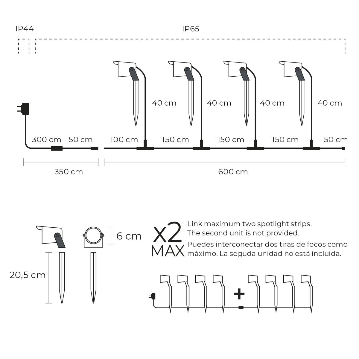 LED-Strahler KSIX SmartLED Schwarz (3000K) - AWK Flagship