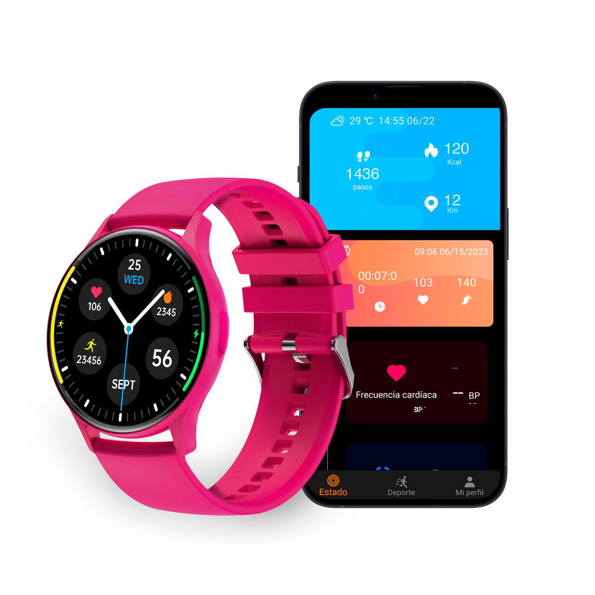 Smartwatch KSIX Core 1,43" Pink - AWK Flagship