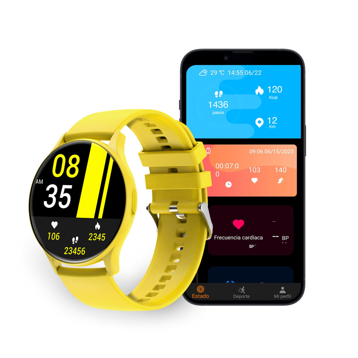 Smartwatch KSIX Core 1,43" Gelb - AWK Flagship