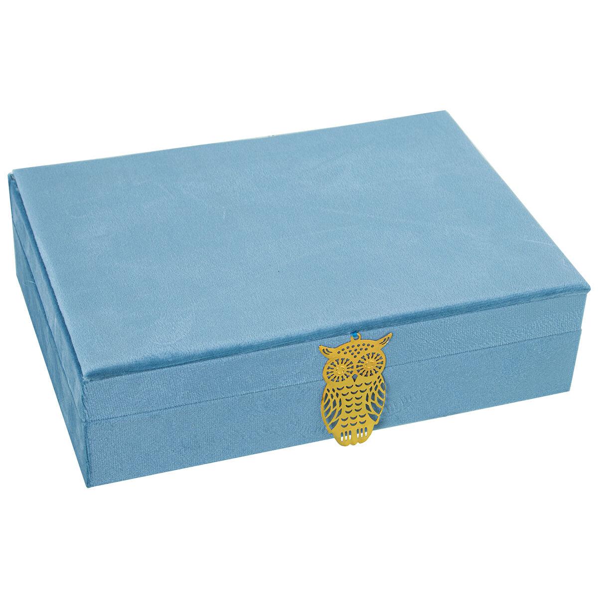 Box-Schmuckkästchen Alexandra House Living Blau Textil 28 x 7 x 20 cm - AWK Flagship