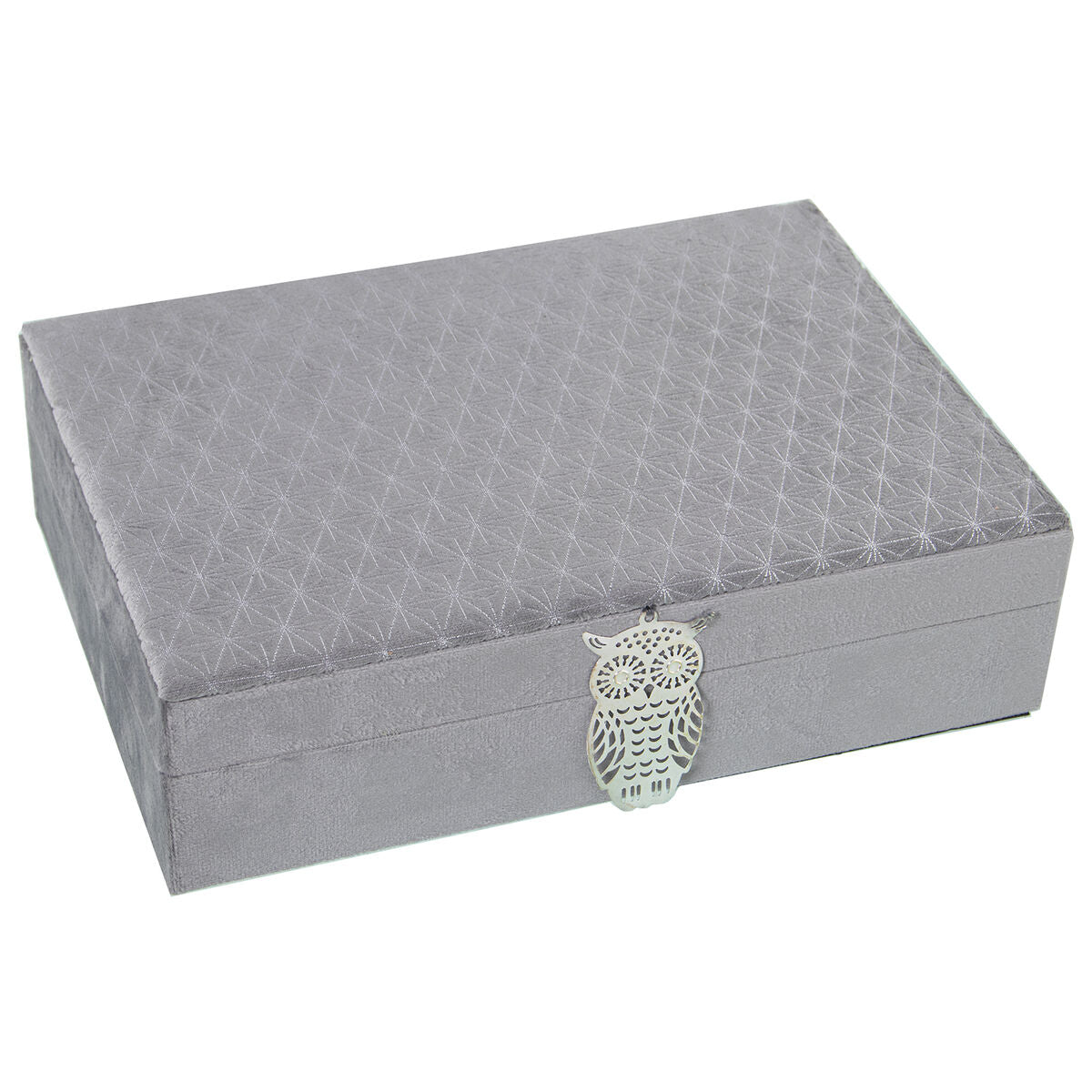 Box-Schmuckkästchen Alexandra House Living Grau Textil 28 x 7 x 20 cm - AWK Flagship