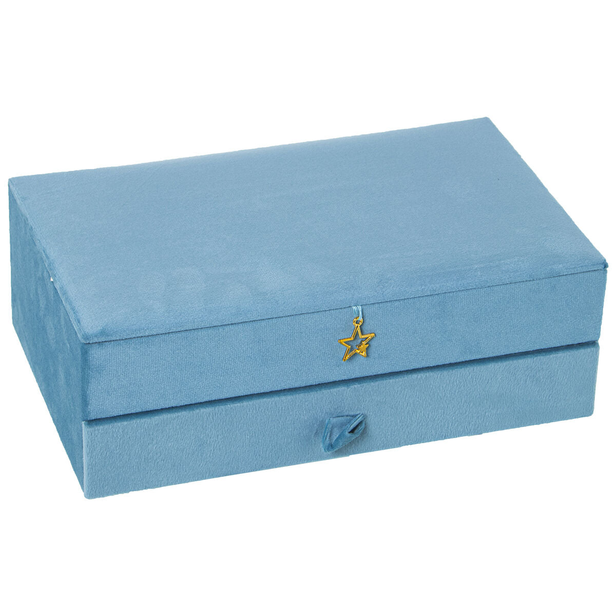 Box-Schmuckkästchen Alexandra House Living Blau Textil 29 x 11 x 18 cm - AWK Flagship