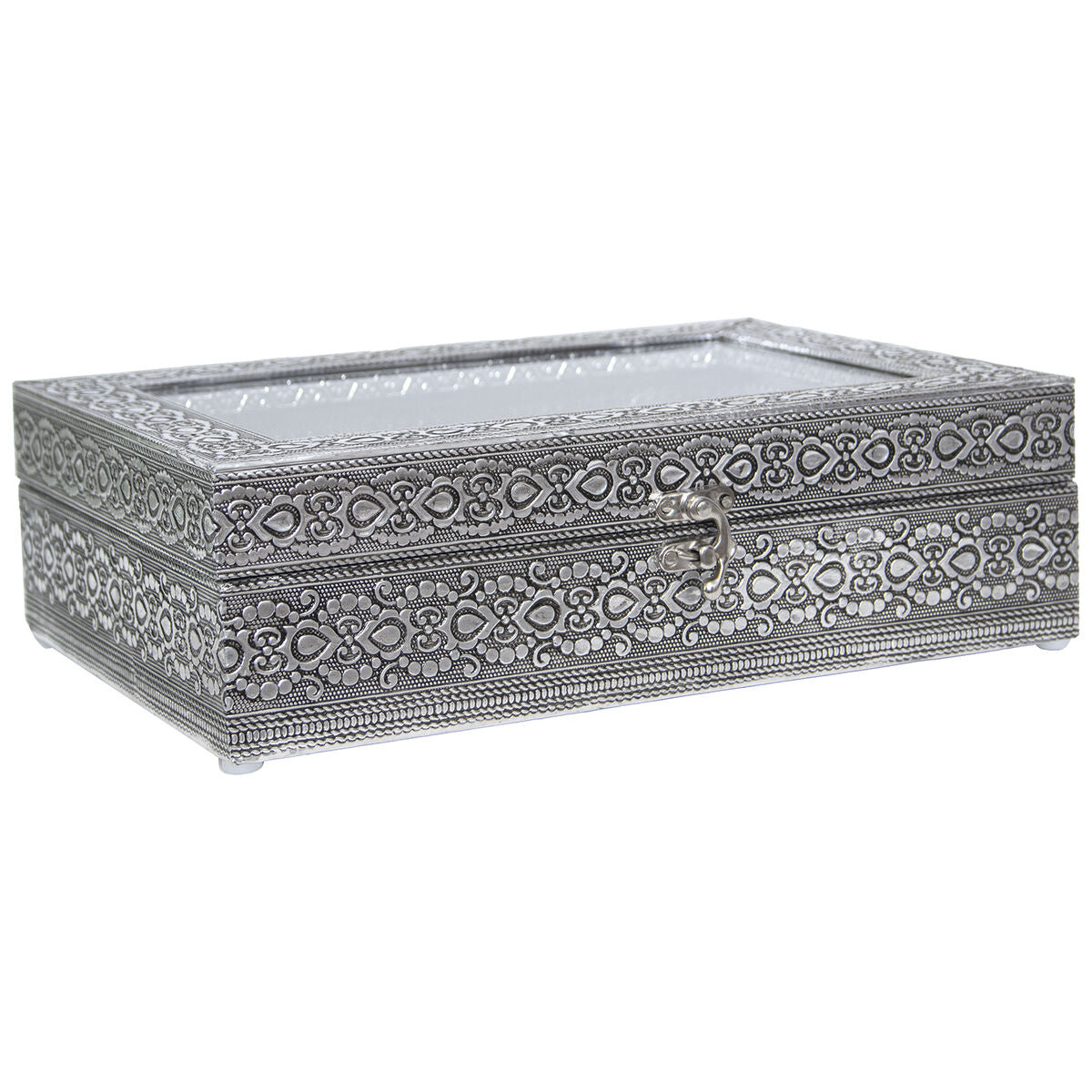 Uhrenbox Alexandra House Living Schwarz Silberfarben Metall 20 x 28 x 20 cm - AWK Flagship