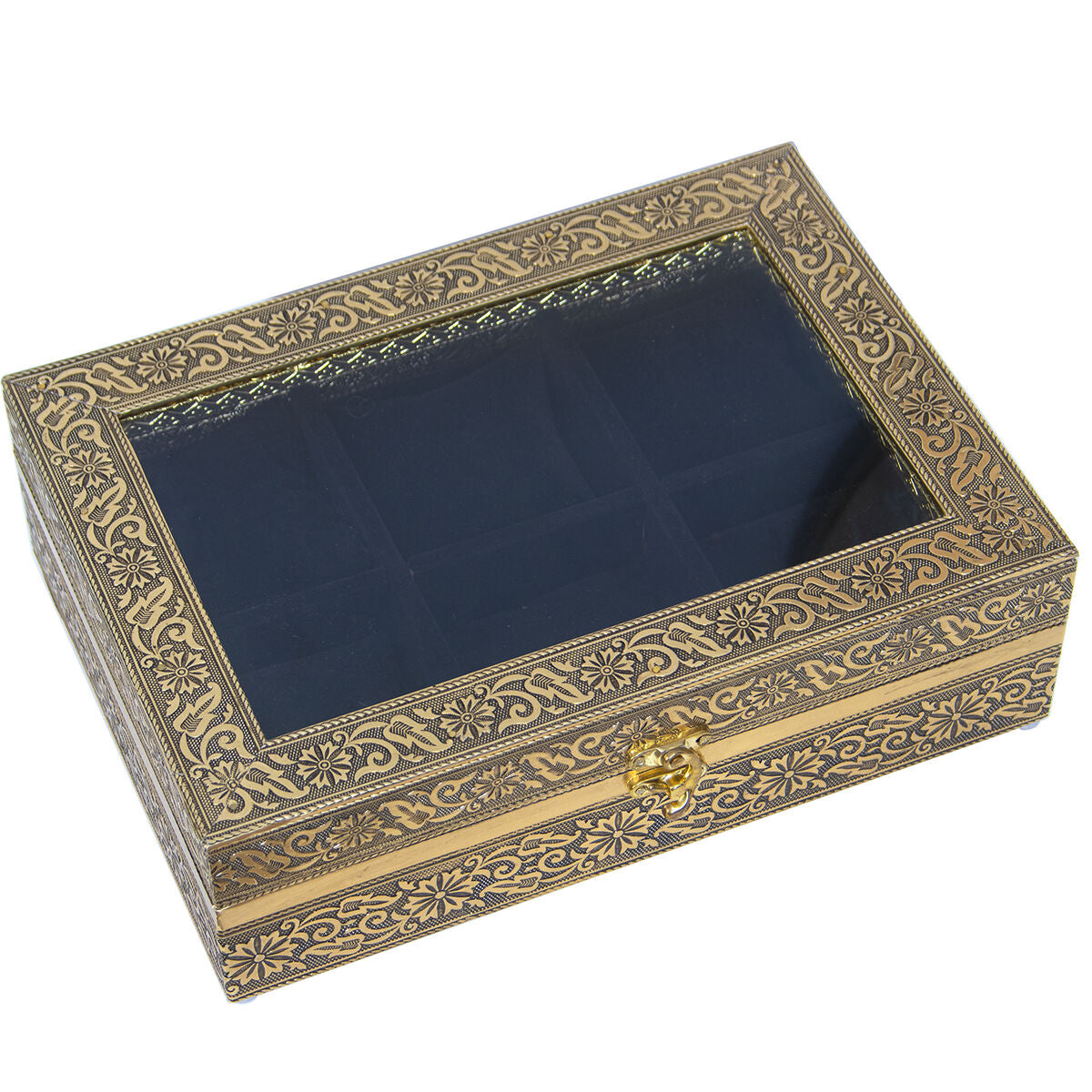 Uhrenbox Alexandra House Living Schwarz Gold Metall 20 x 28 x 20 cm - AWK Flagship